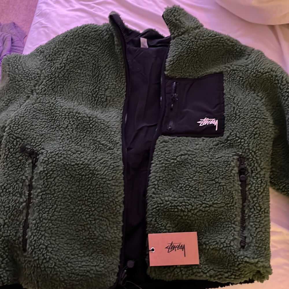 brand new never worn stussy 8 ball jacket with tags
